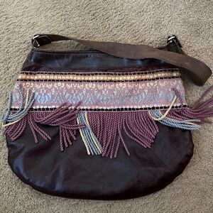 A Cheryl Long  PURE WEST carry Brown Leather HOBO